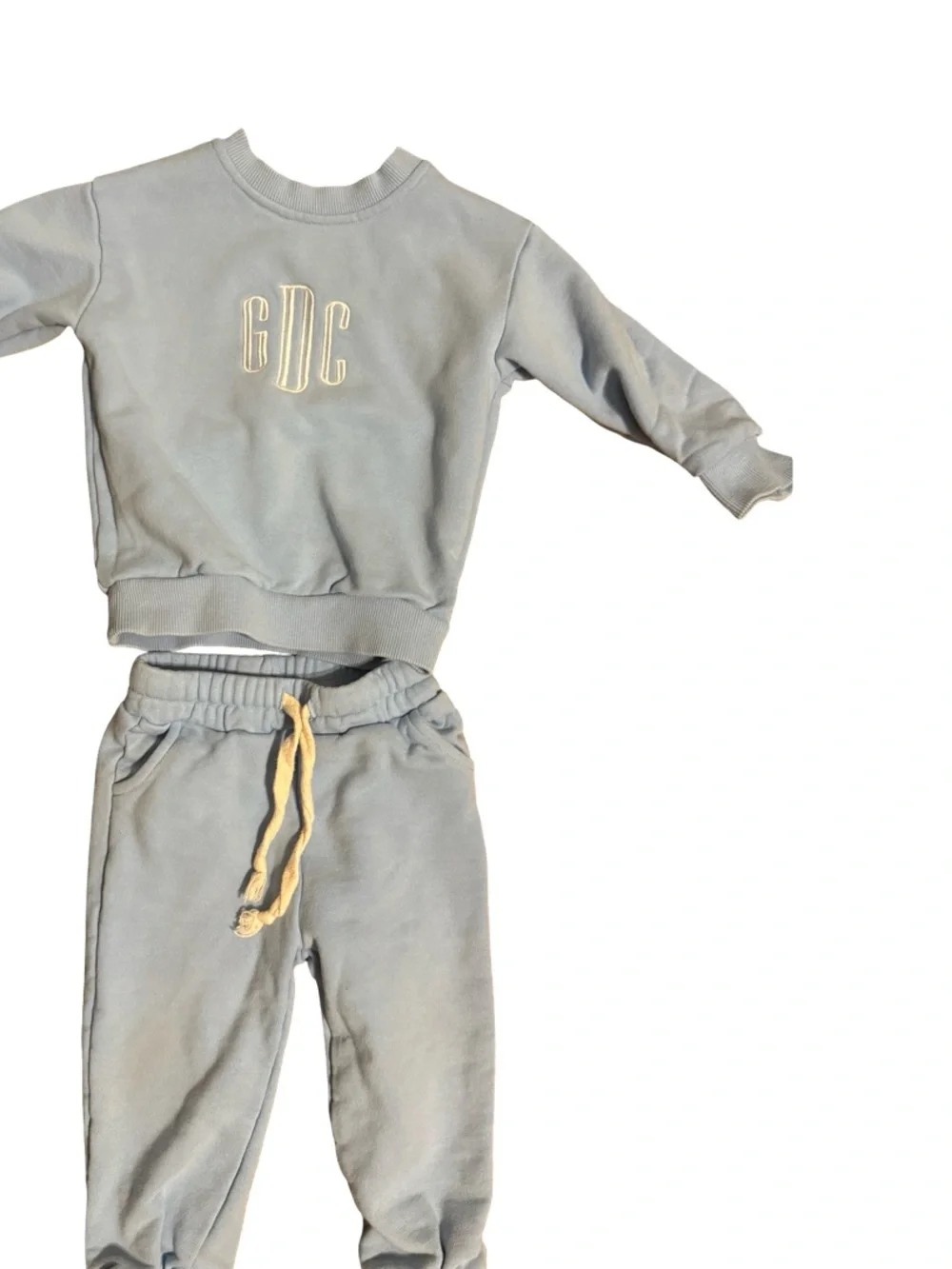 Monogrammed “GDC” Blue Sweatshirt & Pants Set Boys Size 18-24M Two Piece
